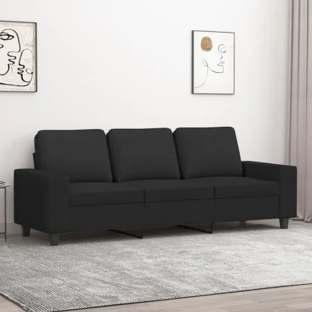 Dreisitzer-Sofa aus schwarzem Stoff, 180 cm. von , Sofas - Ref: Foro24-359403, Preis: 279,47 €, Rabatt: %