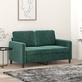 Zweiplätziges Samtsofa in dunkelgrün, 120 cm. von , Sofas - Ref: Foro24-359434, Preis: 262,18 €, Rabatt: %
