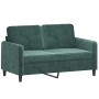 Zweiplätziges Samtsofa in dunkelgrün, 120 cm. von , Sofas - Ref: Foro24-359434, Preis: 262,18 €, Rabatt: %