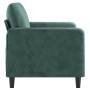 Sofá de 2 plazas de terciopelo verde oscuro 120 cm de , Sofás - Ref: Foro24-359434, Precio: 249,28 €