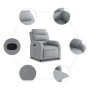 Sillón reclinable de tela gris claro de , Sillones - Ref: Foro24-373462, Precio: 237,09 €