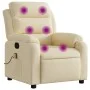 Cremefarbener Stoff-Massagestuhl mit Liegefunktion von , Sessel - Ref: Foro24-373483, Preis: 263,50 €, Rabatt: %
