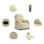 Cremefarbener Stoff-Massagestuhl mit Liegefunktion von , Sessel - Ref: Foro24-373483, Preis: 263,50 €, Rabatt: %