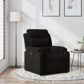Sillón reclinable de terciopelo negro de , Sillones - Ref: Foro24-373506, Precio: 204,48 €, Descuento: %