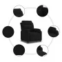 Sillón reclinable de terciopelo negro de , Sillones - Ref: Foro24-373506, Precio: 193,52 €, Descuento: %