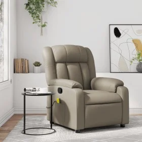 Sillón de masaje reclinable cuero sintético color capuchino by , Armchairs - Ref: Foro24-373573, Price: 226,94 €, Discount: %