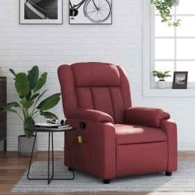 Sillón de masaje reclinable cuero sintético rojo tinto by , Armchairs - Ref: Foro24-373571, Price: 226,74 €, Discount: %