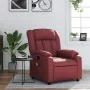 Sillón de masaje reclinable cuero sintético rojo tinto de , Sillones - Ref: Foro24-373571, Precio: 206,16 €, Descuento: %