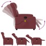 Sillón de masaje reclinable cuero sintético rojo tinto by , Armchairs - Ref: Foro24-373571, Price: 226,74 €, Discount: %
