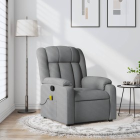 Sillón reclinable de masaje de tela gris claro by , Armchairs - Ref: Foro24-373586, Price: 223,43 €, Discount: %