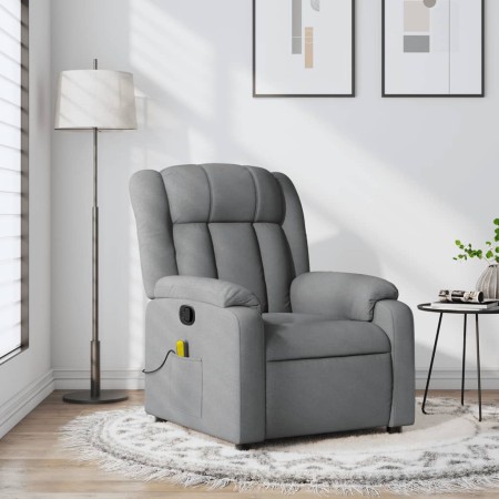 Sillón reclinable de masaje de tela gris claro by , Armchairs - Ref: Foro24-373586, Price: 223,43 €, Discount: %