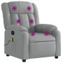 Sillón reclinable de masaje de tela gris claro by , Armchairs - Ref: Foro24-373586, Price: 220,10 €, Discount: %