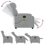 Sillón reclinable de masaje de tela gris claro by , Armchairs - Ref: Foro24-373586, Price: 223,43 €, Discount: %