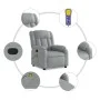 Sillón reclinable de masaje de tela gris claro by , Armchairs - Ref: Foro24-373586, Price: 220,10 €, Discount: %