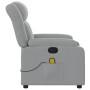 Sillón reclinable de masaje de tela gris claro by , Armchairs - Ref: Foro24-373586, Price: 223,43 €, Discount: %
