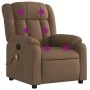 Sillón reclinable con masaje de tela marrón by , Armchairs - Ref: Foro24-373590, Price: 235,78 €, Discount: %
