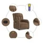 Sillón reclinable con masaje de tela marrón by , Armchairs - Ref: Foro24-373590, Price: 235,78 €, Discount: %