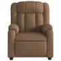 Sillón reclinable con masaje de tela marrón by , Armchairs - Ref: Foro24-373590, Price: 235,78 €, Discount: %