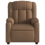 Sillón reclinable con masaje de tela marrón by , Armchairs - Ref: Foro24-373590, Price: 238,47 €, Discount: %