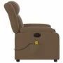 Sillón reclinable con masaje de tela marrón by , Armchairs - Ref: Foro24-373590, Price: 235,78 €, Discount: %