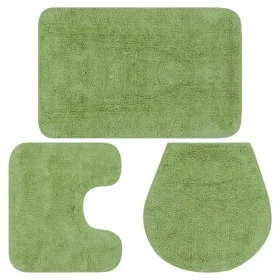 Grünes 3-teiliges Badematten-Set aus Stoff von vidaXL, Teppiche und Badematten - Ref: Foro24-133225, Preis: 30,94 €, Rabatt: %