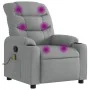 Sillón reclinable de masaje de tela gris claro by , Armchairs - Ref: Foro24-374156, Price: 265,53 €, Discount: %