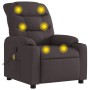 Sillón de masaje reclinable de tela marrón oscuro by , Armchairs - Ref: Foro24-374161, Price: 275,29 €, Discount: %