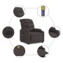 Dunkelbraunes Stoff-Massage-Sessel mit Liegefunktion von , Sessel - Ref: Foro24-374161, Preis: 270,16 €, Rabatt: %