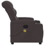 Sillón de masaje reclinable de tela marrón oscuro by , Armchairs - Ref: Foro24-374161, Price: 275,29 €, Discount: %