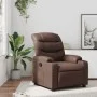 Sillón reclinable de cuero sintético marrón de , Sillones - Ref: Foro24-374135, Precio: 254,39 €, Descuento: %