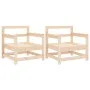 Gartenmöbel 2 Stück Massivholz Kiefer Sofas von , Modulare Sofas für den Außenbereich - Ref: Foro24-825492, Preis: 91,02 €, R...