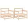 Gartenmöbel 2 Stück Massivholz Kiefer Sofas von , Modulare Sofas für den Außenbereich - Ref: Foro24-825492, Preis: 92,01 €, R...