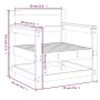 Gartenmöbel 2 Stück Massivholz Kiefer Sofas von , Modulare Sofas für den Außenbereich - Ref: Foro24-825492, Preis: 91,02 €, R...