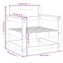 Gartenmöbel 2 Stück Massivholz Kiefer Sofas von , Modulare Sofas für den Außenbereich - Ref: Foro24-825492, Preis: 92,01 €, R...