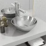 Washbasin 32.5x14 cm silver ceramic by vidaXL, Sinks - Ref: Foro24-143483, Price: 62,07 €, Discount: %