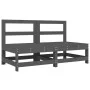 Sofás centrales de jardín 2 uds madera maciza de pino gris by , Modular outdoor sofas - Ref: Foro24-825515, Price: 122,57 €, ...