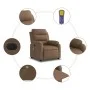 Sillón reclinable de masaje eléctrico tela marrón by , Armchairs - Ref: Foro24-3204972, Price: 307,70 €, Discount: %