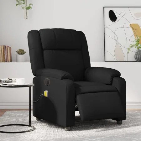 Sillón de masaje reclinable eléctrico cuero sintético negro by , Armchairs - Ref: Foro24-3205143, Price: 271,71 €, Discount: %