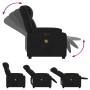 Sillón de masaje reclinable eléctrico cuero sintético negro