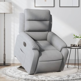 Elektrischer verstellbarer Aufstehsessel aus hellem grauem Stoff. von , Sessel - Ref: Foro24-3205004, Preis: 346,57 €, Rabatt: %