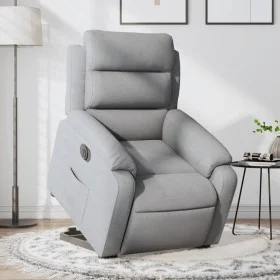 Sillón eléctrico reclinable elevable de tela gris claro by , Armchairs - Ref: Foro24-3205004, Price: 378,40 €, Discount: %