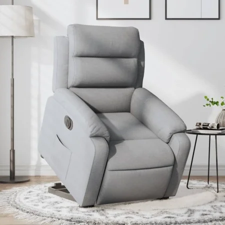 Elektrischer verstellbarer Aufstehsessel aus hellem grauem Stoff. von , Sessel - Ref: Foro24-3205004, Preis: 378,55 €, Rabatt: %