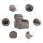Sillón eléctrico reclinable elevable de tela gris taupe by , Armchairs - Ref: Foro24-3205012, Price: 314,03 €, Discount: %