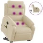 Elektrischer, verstellbarer, aufklappbarer Massage-Sessel aus cremefarbenem Stoff. von , Sessel - Ref: Foro24-3205025, Preis:...