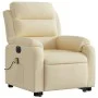 Elektrischer, verstellbarer, aufklappbarer Massage-Sessel aus cremefarbenem Stoff. von , Sessel - Ref: Foro24-3205025, Preis:...