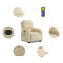 Sillón de masaje eléctrico reclinable elevable tela crema by , Armchairs - Ref: Foro24-3205025, Price: 343,99 €, Discount: %