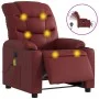 Sillón masaje reclinable eléctrico cuero sintético rojo tinto de , Sillones - Ref: Foro24-3206596, Precio: 278,70 €, Descuent...