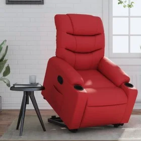 Verstellbarer Aufstehsessel aus Kunstleder in Rot. von , Sessel - Ref: Foro24-3206604, Preis: 311,66 €, Rabatt: %
