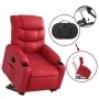Sillón reclinable elevable cuero artificial rojo by , Armchairs - Ref: Foro24-3206604, Price: 311,66 €, Discount: %