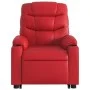 Sillón reclinable elevable cuero artificial rojo by , Armchairs - Ref: Foro24-3206604, Price: 311,66 €, Discount: %